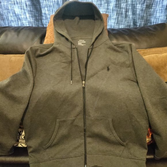 RALPH LAUREN POLO FLEECE HOODIE [E.U.C.] - Picture 3 of 8